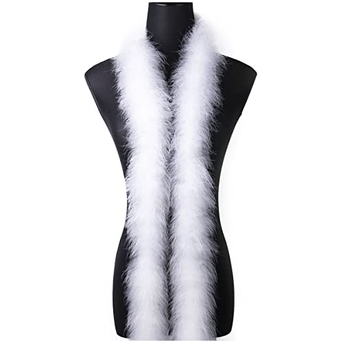 1.8m 22 g Boa en plumes de blanc marabout moelleuses pour travaux manuels fête de mariage décoration de sapin de Noël