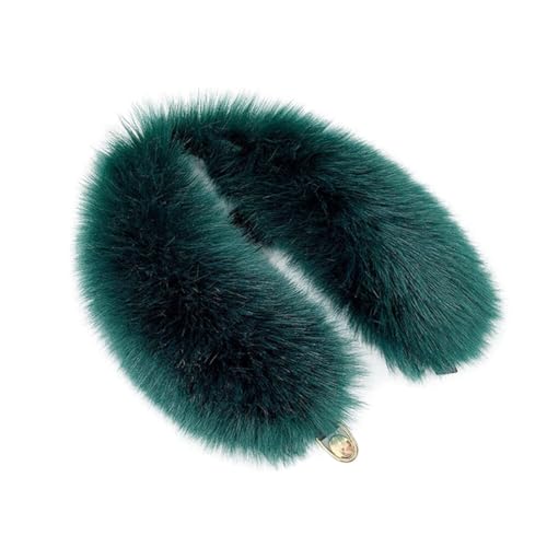 Faux Fur Collar Women's Neck Warmer Scarf Wrap Plush Muffler Collar Trim Warm Scarf Neck Hood for Women Winter Coat