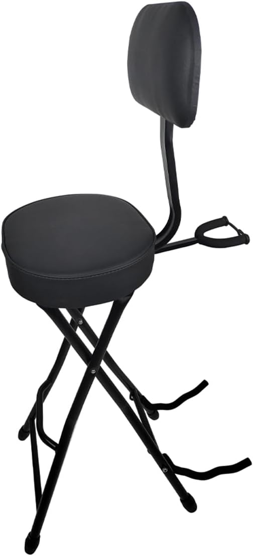 Guitar Stool Seat, Foldable Guitar Chair with Guitar Hanger, Guitar