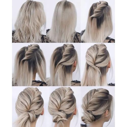 7 pcs metal hair side combs hair fork clip teeth hair pin stick for updo bun u shape hair combs for vintage hairstyle hair accessories fine hair combination