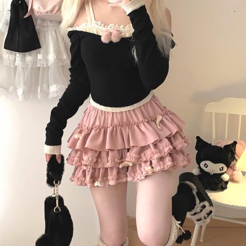 Cute High Waist Puffy Ruffle Tutu Skirt - Lolita Cake Skirt3