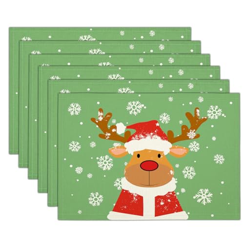 Sets de table Noël lavables grand format 45x30 cm pour protéger votre table avec style