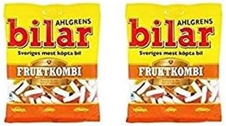 Ahlgrens Bilar Fruity Candy Cars FRUKTKOMBI 4.4oz bag (Pack of 2)