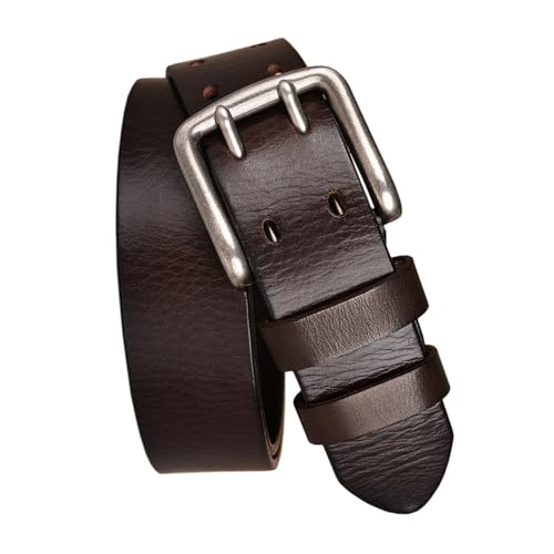 Ceinture cuir de vachette style vintage pour pantalon chino et jean décontracté