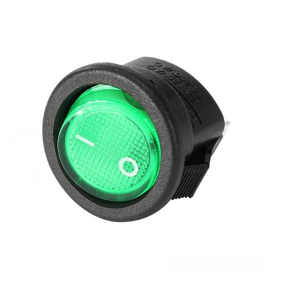 SPST ON-OFF Round Rocker Switch with Green Light Indication (B09X5S16HJ) Amazon Price History, Amazon Price Tracker