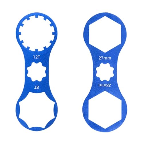 Lot de 2 clé à rayon vélo, clé à rayon, adaptés aux VTT SR Suntour XCR/XCM/XCT/RST, clé de démontage et d'installation des capuchons de fourche de...