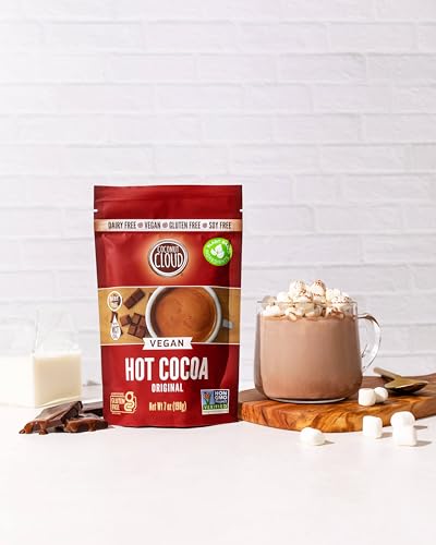 Image of Coconut Cloud Dairy-Free Instant Hot Cocoa Mix: Vegan, No Trans Fat, 7 oz | Natural, Creamy and Delicious Plant Based Hot Chocolate, Made in Colorado from Premium Coconut Milk Powder