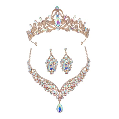 Collares mujer y pendientes para novias rhinestone evita alergias en bodas