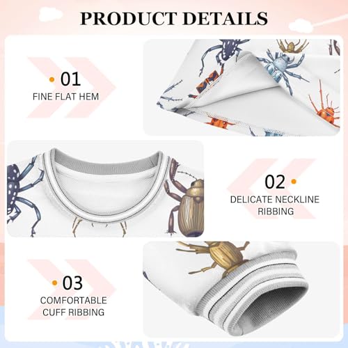 Girl Long Sleeve Dress Insects Pattern Print Art Design Girls Dresses A-Line Casual Tunic Playwear 2-8 Years3