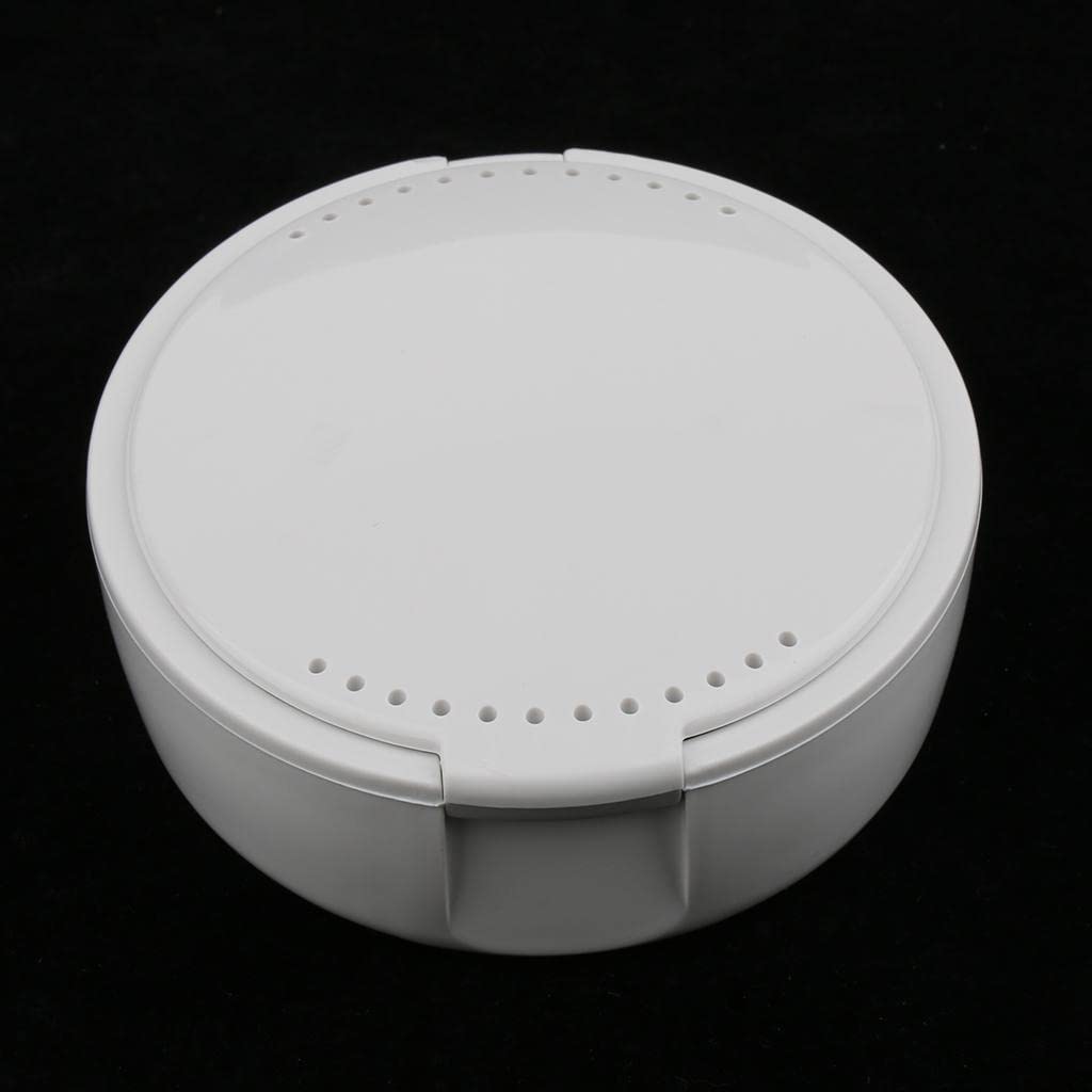 JAZZY PEARLS Mouth Guard Case Orthodontic Retainer Box Denture Storage Container White-picture-10