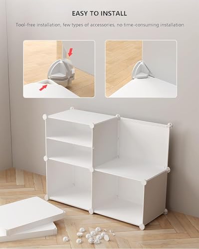 Image of Owme 6 Tier Shoe Rack with Shelf, Folding Shoe Rack for Bedroom, Living Room,Entryway,Footwear Stand for Home, Organizer, One Size,ShoeRack Plastic - White
