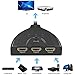 HDMI Switch,GANA Gold Plated 3-Port HDMI Switcher,Splitter, Supports Full HD1080p, 3D with High Speed Pigtail Cable