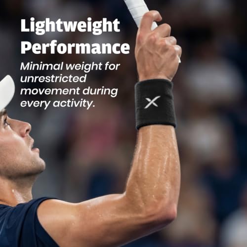Image of Vector X 3 Inch Breathable Sports Wrist Band Absorbent Sweatbands Athletic Hand Wraps Wrist Support for Tennis Football Basketball Running Athletic Gym & Fitness Workout Accessories for Man Women