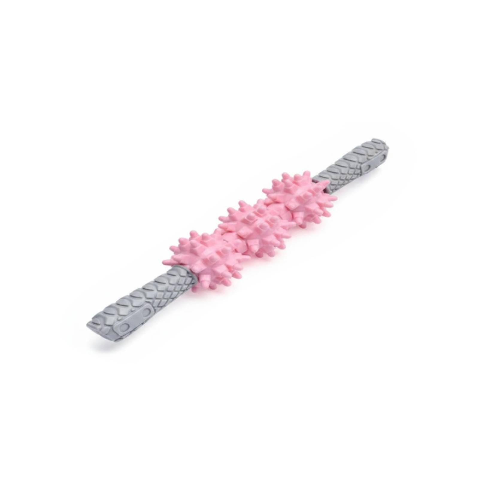 Pain Relief Spiky Muscle Roller Stick Ergonomic Handles Handheld Fascia Portable Mind- Massage for Athletes, Runners, Home, Gym, Pink | Rollers Fitness Equipment & Gear Running-image-17