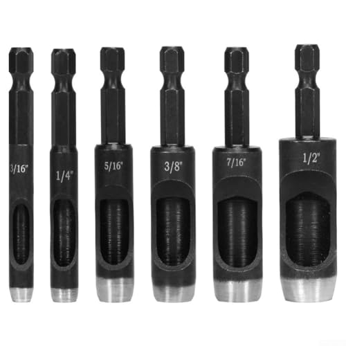 Perforadora de acero al carbono para cuero, vástago hexagonal hueco de 71 mm para taladro eléctrico, herramienta de corte precisa para cuero, vinilo, plástico, goma, hoja de junta de goma, material