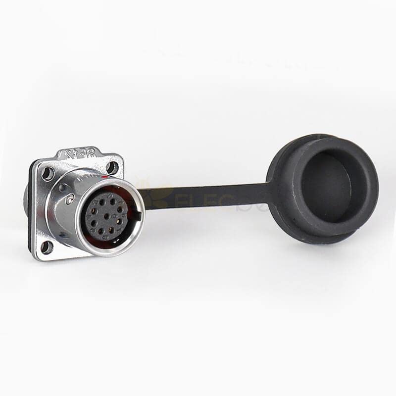 SF12 9 Pin Male Plug+Female Socket Waterproof Metal Aviation Quick Push-Pull 4-Hole Flange Industrial