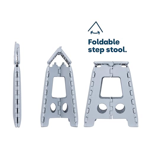 Taburete plegable de dos niveles ligero con asa de transporte 4