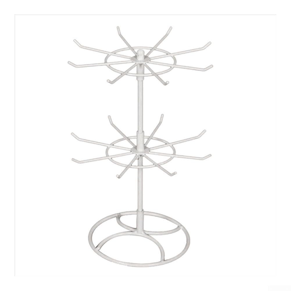 Árbol Joyero Giratorio 360° Metal 16 Ganchos(white)