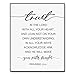 Trust In The Lord With All Your Heart, Bible Quote, Christian Decor, Proverbs 3:5-6, Bible Verse Print, Christian Wall Art, No Frame - 8x10 inch