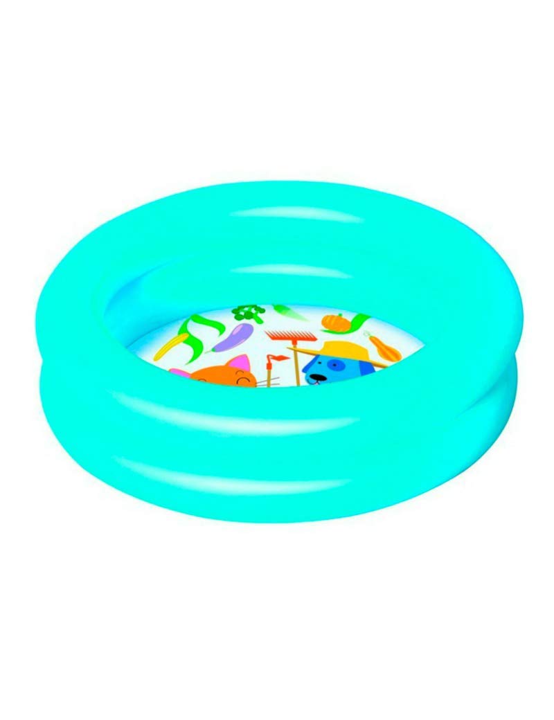 Bestway Tradineur - Piscina Hinchable Redonda Infantil, 20 litros, Vinilo Resistente, Pared de Doble Anillo, jardín, Patio, fácil de Montar, 15 x 61 cm, Color Aleatorio