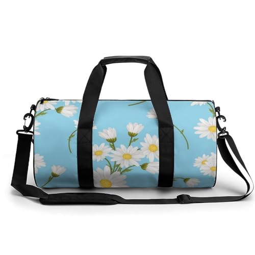 Sac week-end fleur bleue et blanche idéal pour camping et randonnée