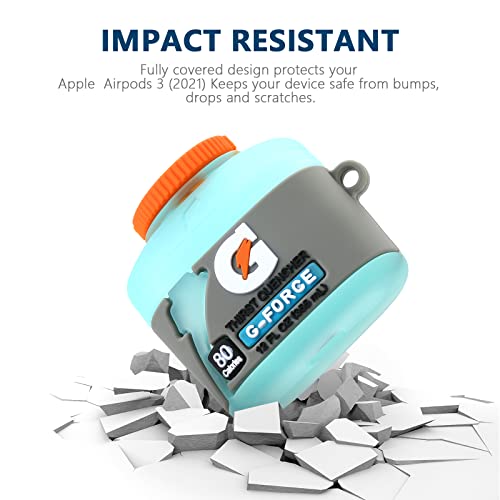 Ejmm For Airpods 3Rd Generation Case, Cute Cartoon Character Airpod Case Cover For Airpods 3Rd Generation, Unique Design Funny Fun Kawaii 3D Case For Women Men,Drinking Blue #TOP2