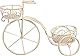 Vigor Blumenregal Schmiedeeisen Weiß Fahrrad 2 Körbe