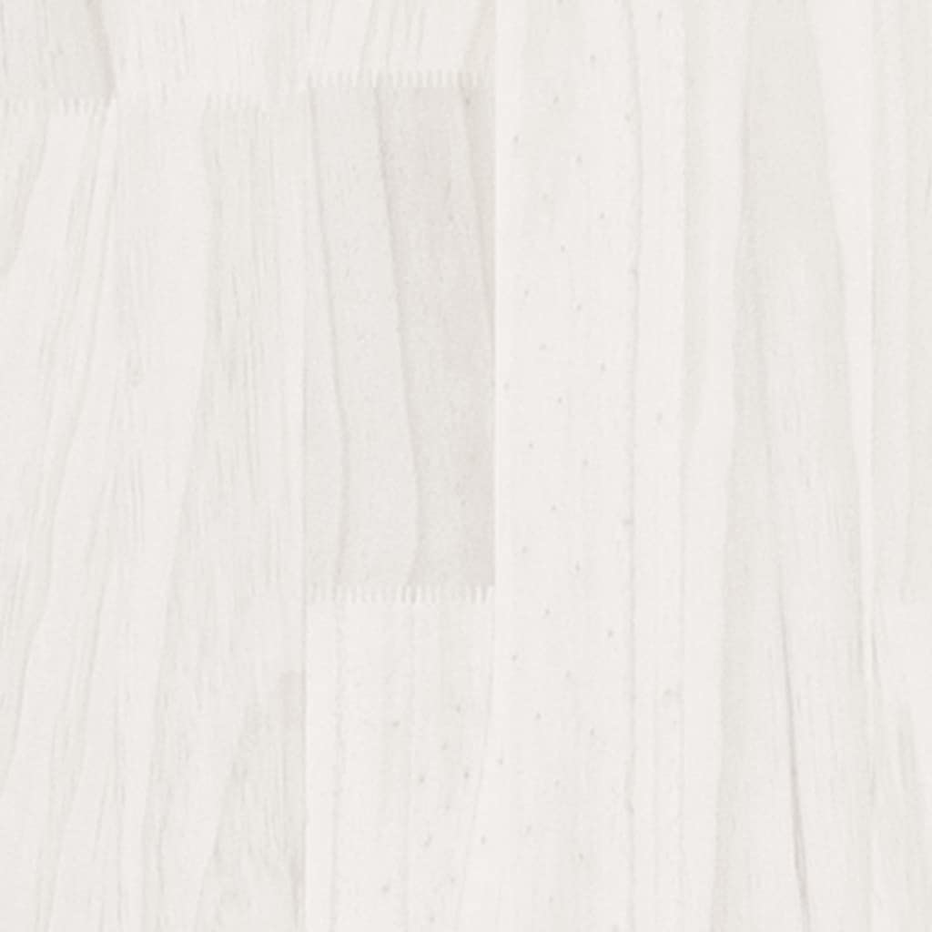 vidaXL 3X Madera Maciza de Pino Armario Auxiliar Lateral Auxiliar Alacena Entrada Sala de Estar Almacenaje Organizador Salón Mueble Blanco