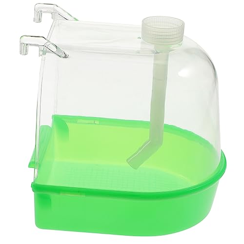 SUPVOX Multifunctional Bird Bath Cage with Hole Covered Bath Feeder for Small Birds Like Canaries Budgies and Parrots for Bathing and Drinking Water