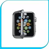 Moonmini New Fashion Hard PC Snap-on Case Cover Skin Shell Protector for Apple Watch iWatch 38mm (Dark Grey)