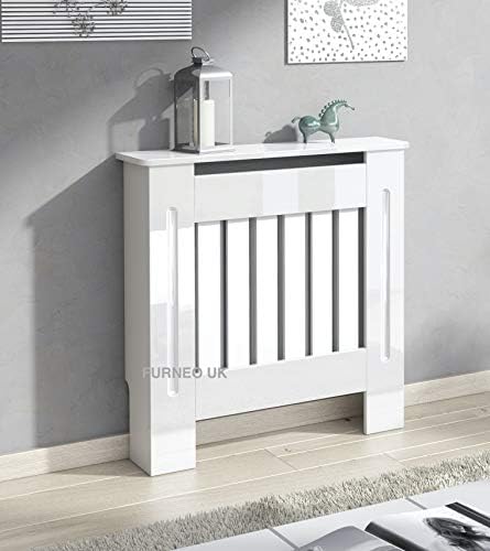 Furneo Modern High Gloss White Radiator Cover S M L XL (Small)