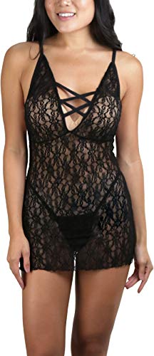 Image of ToBeInStyle Women's Stretch See Through Fishnet Novelty Mini Rave Party Dress