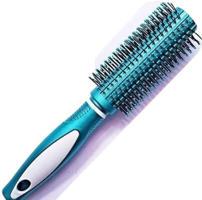 Florabliss® Round Rolling Curling Roller Comb Hair Brush With Soft Bristles For Men And Women-picture-28