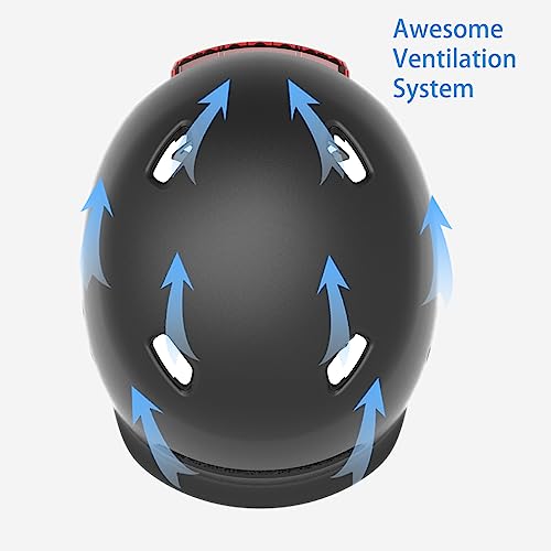 Smart4u SH50U Smart Bike Helmet with Light, Bicycle Helmet with Rear Light | Brake Warning Light | Fall Detection, CPSC Certified, Bike Helmet for Adults Men Women, Bicycle Helmet for Urban Commuter