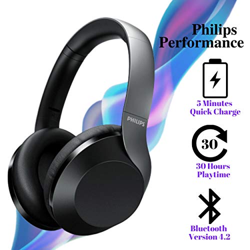 Philips Audio Performance TAPH802BK Bluetooth 5.0 Over-Ear Headphones Philips Audio Performance TAPH802BK Bluetooth 5.0 Over-Ear Headphones