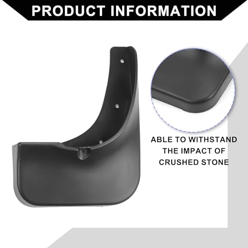 Image of Mud Flap Splash Guard with Mount Accessories for Toyota Highlander Sport Utility 2008-2010 / Front & Rear Side Mud Guards /Durable / 1 Set