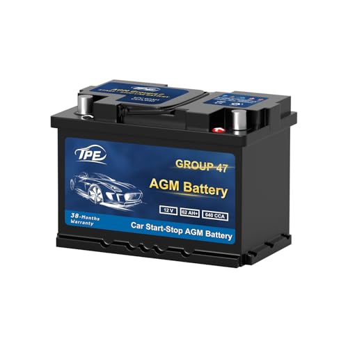 TPE Group 47 H5 AGM Battery – 12V 62Ah 640CCA Start-Stop Automotive Battery