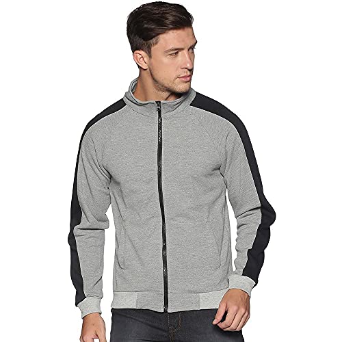 Image of Campus Sutra Men Cotton High Neck Sweatshirt