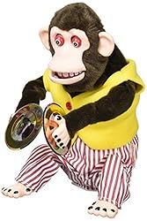 山二(Yamani) デザイン小物 ブラウン H28×W18×D21cm わんぱく! おさるのシンバルくん 9510