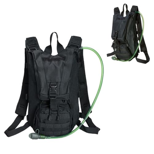 Bolsa de ombro off-road impermeável de grande capacidade para corrida, esportes ao ar livre, tática e aquática, mochila, ciclismo e equitação (Preto)