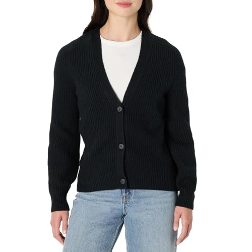 Image of Amazon Essentials Women's Soft Touch Ribbed Blouson V-Neck Cardigan Sweater