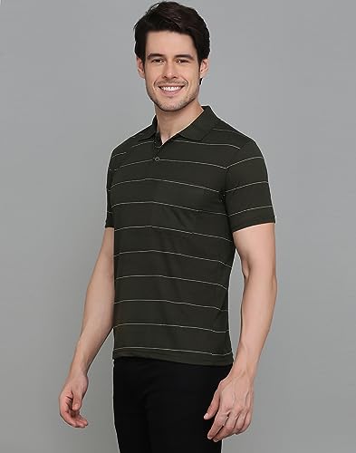 Image of INKKR Striped Polo Neck T-Shirt Dora Combo