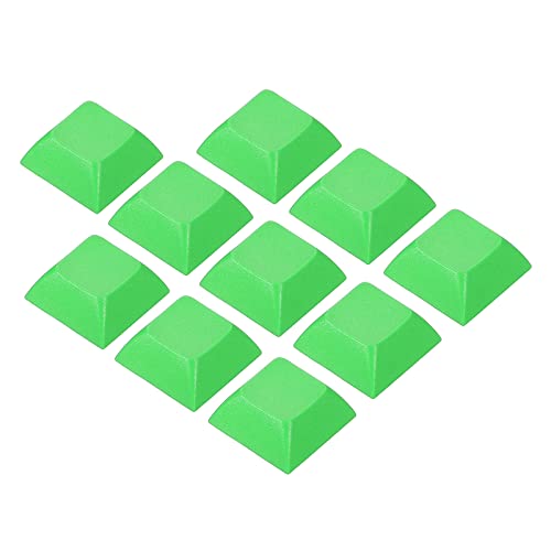 PATIKIL 1U Blank Keycaps, 10 Pack Universal PBT Keyboard Replacement Accessories for MX Mechanical Keyboard Green