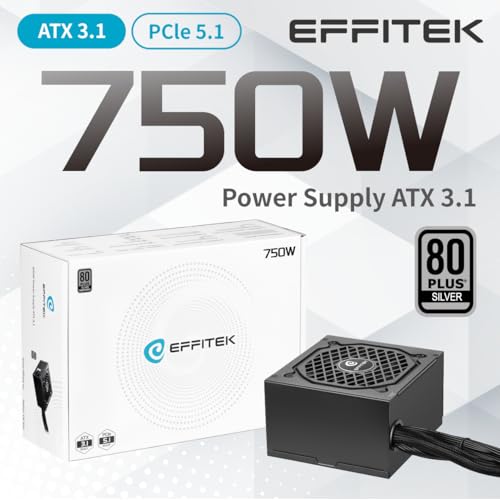 Alimentatore da 750 Watt ATX 3.1 Gamer 80 Plus Silver supporta GPU PCIe 5.1 - Alimentatore - Immagine 6