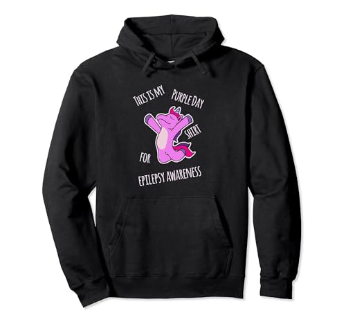 Purple Day, Epilepsy Awareness Purple Unicorn for Girls Boys Sudadera con Capucha
