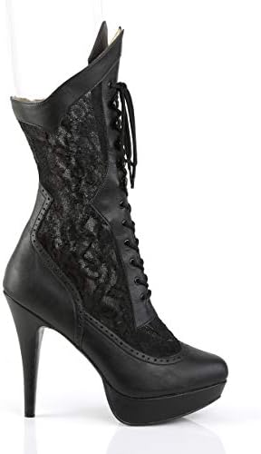 Pleaser Pink Label Women's Chloe115/Bpu Ankle Bootie, Black Faux Leather, 16 M US | Image 4