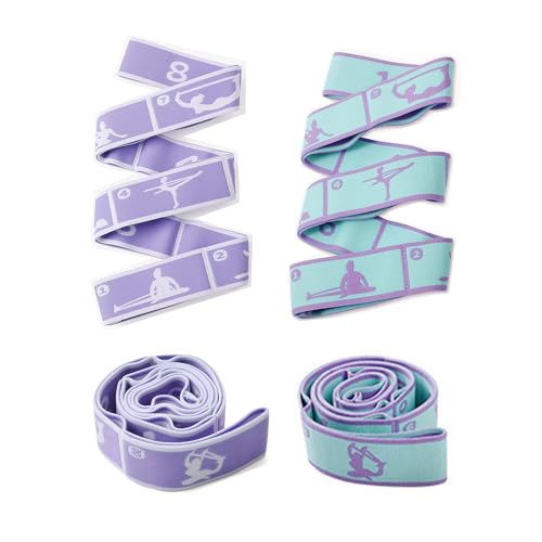 2 Stück Yoga Stretch Gurt, Resistance Bands, Widerstandsbänder...