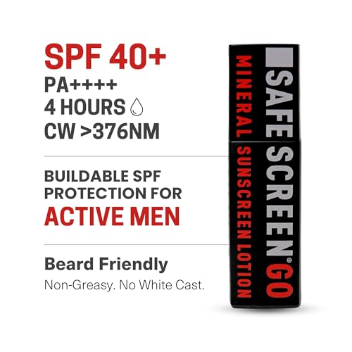 Image of CHOSEN SAFESCREEN GO Mineral Sunscreen SPF40+ PA++++ | Beard-Friendly, No White Cast, Broad Spectrum, Natural, 40ML