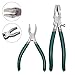 GINWORD 9Pcs Heavy Duty Glass Cutter Tool, Glass Cutting Kit, Glass Running Breaking Pliers, Breaker Grozer Pliers with Curved Jaws,Glass Cutters for Stained Glass, Mosaics, Fusing, Breaking