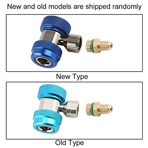 Acoplador rápido de 90° R134 para sistema de aire acondicionado automotriz (baja presión, color azul) miniatura 5